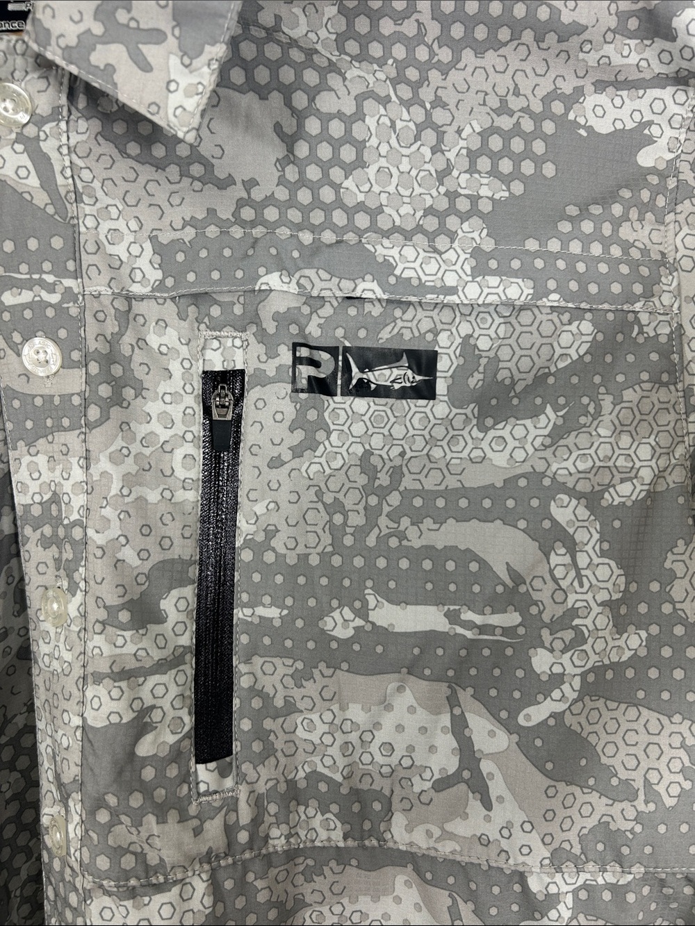 Pelagic Men's Eclipse Pro Series Guide Fishing Shirt Camouflage UPF 50+ Size M - Picture 2 of 7